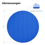 Terpo Okrogla solarna folija za bazen Ø 5 m – modra PE, debelina 140 μm