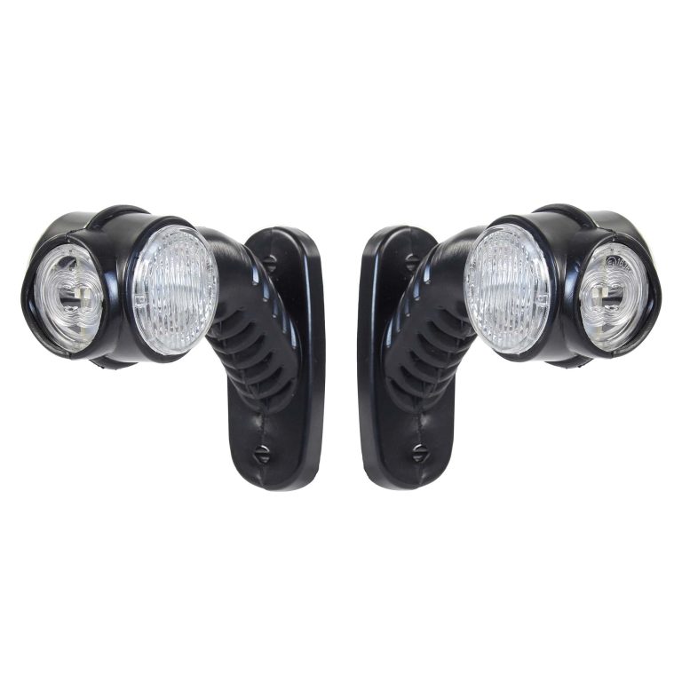 Terpo 2x Okrogle LED stranske luči 12V, homologacija E-mark – za prikolice in karavane