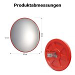 Terpo Okroglo konveksno prometno ogledalo 80 cm, rdeče Fasada, vrata, ograja