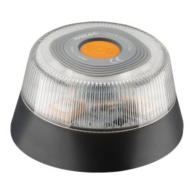 Terpo Opozorilna luč SOS V16 z vgrajeno SIM kartico – V16 DGT odobrena utripalka z magnetom za avto, IP54, signalna luč za varnost v prometu z baterijo