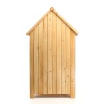 Terpo Ozka lesena vrtna omara s 4 predelki 77 × 54 × 137 cm – smrekov les in bitumenska dvokapna streha