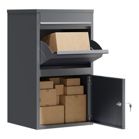 Terpo Paketnik – Antracit, 410 × 380 × 720 mm Fasada, vrata, ograja