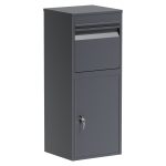 Terpo Paketnik – Antracit, 410 × 383 × 1020 mm Fasada, vrata, ograja
