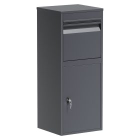 Terpo Paketnik – Antracit, 410 × 383 × 1020 mm Fasada, vrata, ograja