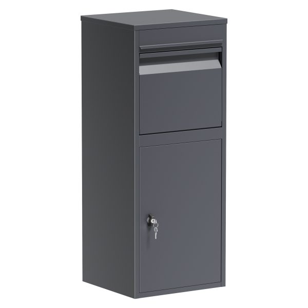 Terpo Paketnik – Antracit, 410 × 383 × 1020 mm Fasada, vrata, ograja