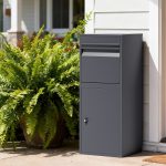 Terpo Paketnik – Antracit, 410 × 383 × 1020 mm Fasada, vrata, ograja