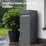 Terpo Paketnik – Antracit, 410 × 383 × 1020 mm Fasada, vrata, ograja