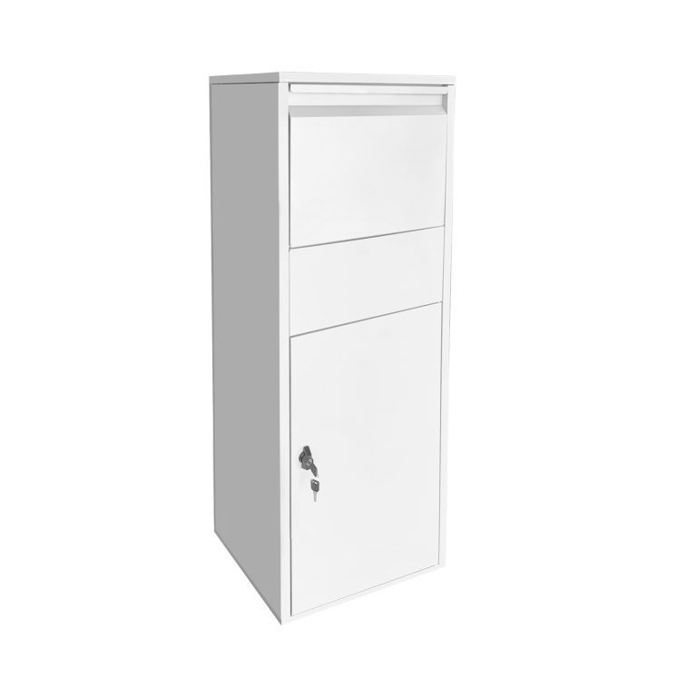 Terpo Paketnik – Bela, 460 × 450 × 1400 mm Fasada, vrata, ograja