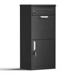 Terpo Paketnik – Črna, 500 × 370 × 1120 mm Fasada, vrata, ograja