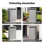 Terpo Paketnik – Siva, 410 × 220 × 750 mm Fasada, vrata, ograja