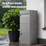 Terpo Paketnik – Siva, 410 × 383 × 1020 mm Fasada, vrata, ograja