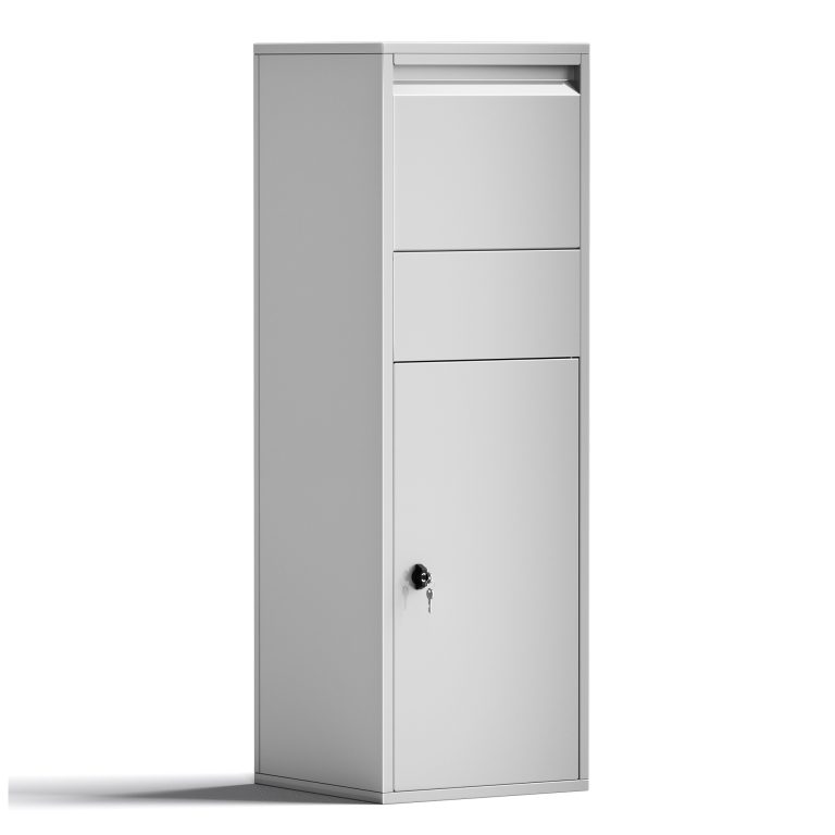 Terpo Paketnik – Srebrna, 460 × 450 × 1400 mm Fasada, vrata, ograja