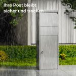 Terpo Paketnik – Srebrna, 460 × 450 × 1400 mm Fasada, vrata, ograja