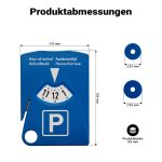 Terpo Parkirna ura 4-v-1 iz plastike – parkirna ura v skladu s predpisi z držalom za parkirni listek, 3 nakupovalnimi žetoni in rezilom za varnostne pasove