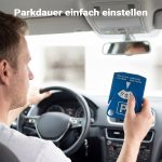 Terpo Parkirna ura 4-v-1 iz plastike – parkirna ura v skladu s predpisi z držalom za parkirni listek, 3 nakupovalnimi žetoni in rezilom za varnostne pasove