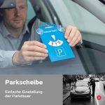 Terpo Parkirna ura modra iz plastike 17x13x0,2 cm – parkirna ura v skladu s predpisi za avto z dobro vidnim prikazom parkirnega časa