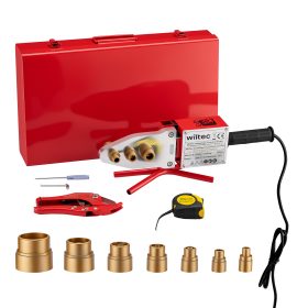 Terpo PE cevni varilni aparat 2000 W do 300 °C s 7 nastavki za 16–63 mm Varjenje in lotanje