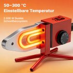 Terpo PE cevni varilni aparat 2000 W do 300 °C s 7 nastavki za 16–63 mm Varjenje in lotanje