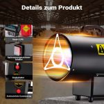Terpo Plinski grelnik zraka – ventilator 30 W, s plinsko cevjo Delavnica in orodje
