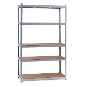 Terpo Pocinkani regal 1200 × 600 × 2040 mm, 5 polic po 200 kg, srebrn Delavnica in orodje