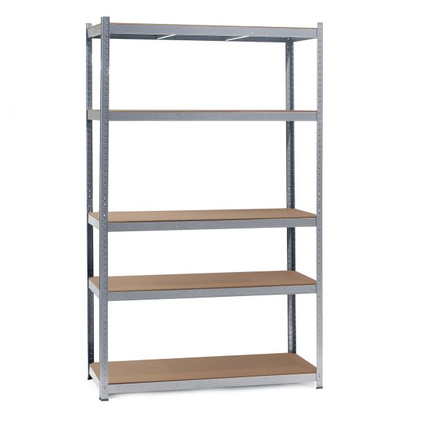 Terpo Pocinkani regal 1200 × 600 × 2040 mm, 5 polic po 200 kg, srebrn Delavnica in orodje