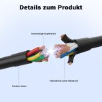 Terpo Podaljševalni kabel 7-polni 3 m, dvojni vtič, PVC – za prikolice in karavane