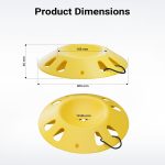 Terpo Podlaga za podporno kolo prikolice 305 mm, nosilnost 1995 kg, HDPE
