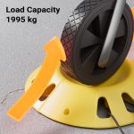 Terpo Podlaga za podporno kolo prikolice 305 mm, nosilnost 1995 kg, HDPE