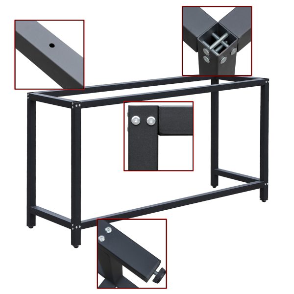 Terpo Podnožje delovne mize – mere 1000 x 500 x 800 mm, nosilnost 250 kg Delavnica in orodje