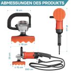 Terpo Polirni stroj za avtomobile 1200W, do 3000 vrt/min, 6 stopenj – krožni brušilnik z dodatno opremo