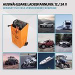 Terpo Polnilec akumulatorja 12V 24V 90A s pomočjo pri zagonu – za motorje, avtomobile, tovornjake, hitro polnjenje