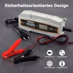 Terpo Polnilec akumulatorja 6–12 V, 4 A, za akumulatorje 10–150 Ah – za avtomobile in motorje, LCD zaslon