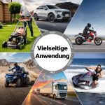 Terpo Polnilec akumulatorja 6–12 V, 4 A, za akumulatorje 10–150 Ah – za avtomobile in motorje, LCD zaslon