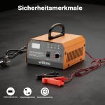 Terpo Polnilec akumulatorja 6–12 V, nastavljiv tok 3–10 A, za akumulatorje 10–150 Ah – LCD zaslon, ročaj za prenašanje