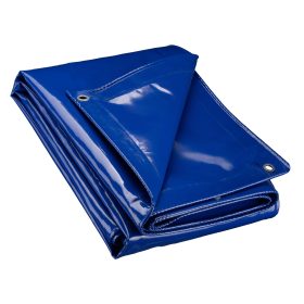 Terpo Vodoodporna ponjava modra 3x6 m iz poliestra 650 g/m² s PVC prevleko – UV-odporna zaščitna ponjava z očesci za vrt, vozila in gradbišča