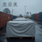 Terpo Vodoodporna ponjava siva 5x9 m iz poliestra 650 g/m² s PVC prevleko – velika UV-odporna zaščitna ponjava z očesci iz nerjavečega jekla