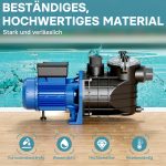 Terpo Obtočna črpalka za bazen 34.800 l/h, 3000 W – višina črpanja 19 m, IPX5