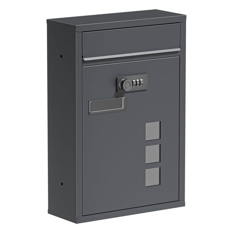 Terpo Poštni nabiralnik – Antracit, 215 × 84 × 320 mm Fasada, vrata, ograja