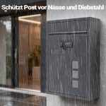 Terpo Poštni nabiralnik – Antracit, 215 × 84 × 320 mm Fasada, vrata, ograja