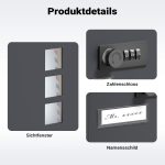 Terpo Poštni nabiralnik – Antracit, 215 × 84 × 320 mm Fasada, vrata, ograja