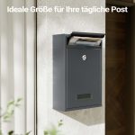 Terpo Poštni nabiralnik – Antracit, 216 × 85 × 320 mm Fasada, vrata, ograja