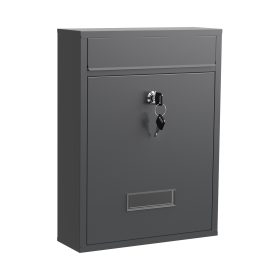 Terpo Poštni nabiralnik – Antracit, 260 × 85 × 350 mm Fasada, vrata, ograja