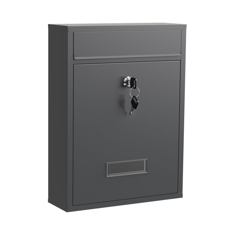 Terpo Poštni nabiralnik – Antracit, 260 × 85 × 350 mm Fasada, vrata, ograja
