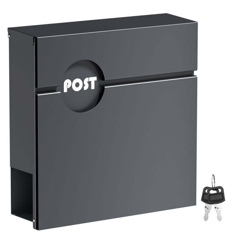 Terpo Poštni nabiralnik – Antracit, 370 × 116 × 370 mm Fasada, vrata, ograja