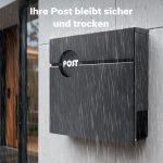 Terpo Poštni nabiralnik – Antracit, 370 × 116 × 370 mm Fasada, vrata, ograja