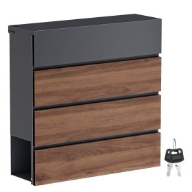 Terpo Poštni nabiralnik – Antracit, 370 × 130 × 413 mm Fasada, vrata, ograja