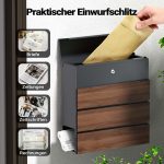 Terpo Poštni nabiralnik – Antracit, 370 × 130 × 413 mm Fasada, vrata, ograja
