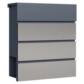 Terpo Poštni nabiralnik – Antracit, 410 × 130 × 370 mm Fasada, vrata, ograja