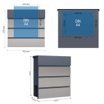 Terpo Poštni nabiralnik – Antracit, 410 × 130 × 370 mm Fasada, vrata, ograja