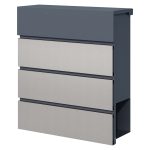Terpo Poštni nabiralnik – Antracit, 410 × 130 × 370 mm Fasada, vrata, ograja